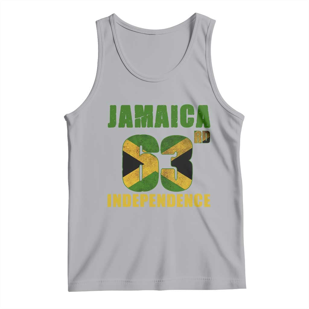 Jamaica 63rd Independence Tank Top Jamaican Pride TS11 Athletic Heather Print Your Wear