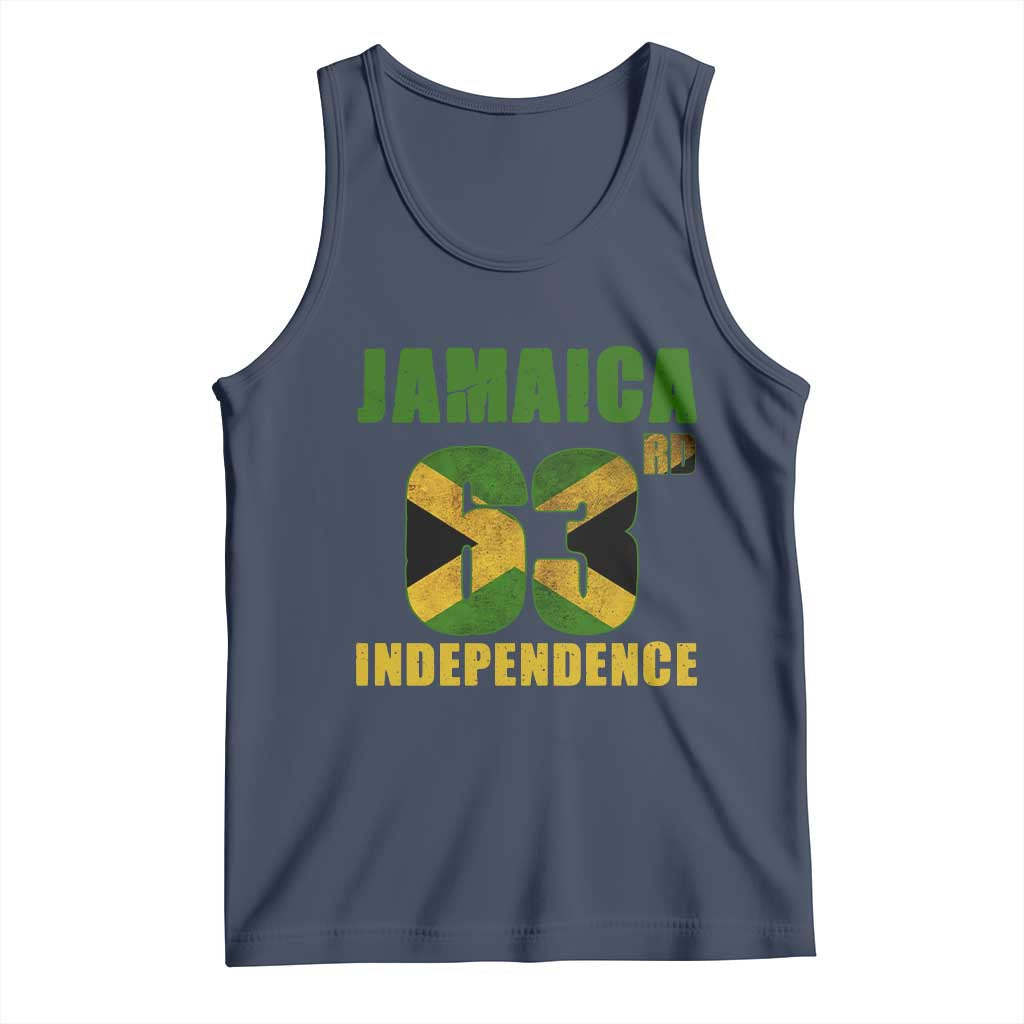 Jamaica 63rd Independence Tank Top Jamaican Pride TS11 Navy Print Your Wear