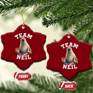 Team Neil The Seal Ceramic Ornament Funny Tasmania Elephant Seal with Traffic Cone TS11 Print Your Wear