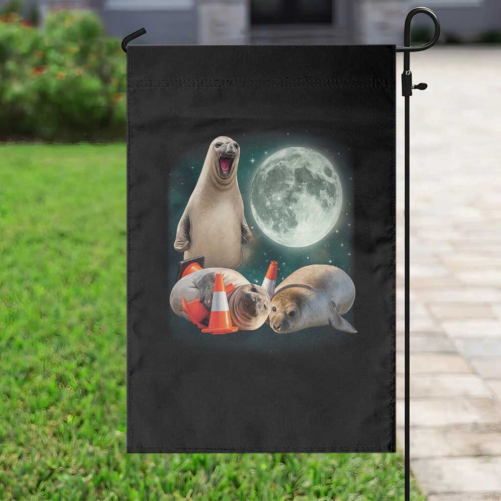 Funny Neil The Seal Howling at Moon 90s Retro Garden Flag TS11 Print Your Wear