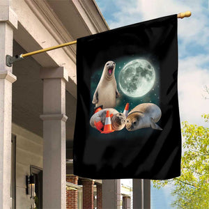Funny Neil The Seal Howling at Moon 90s Retro Garden Flag TS11 Print Your Wear