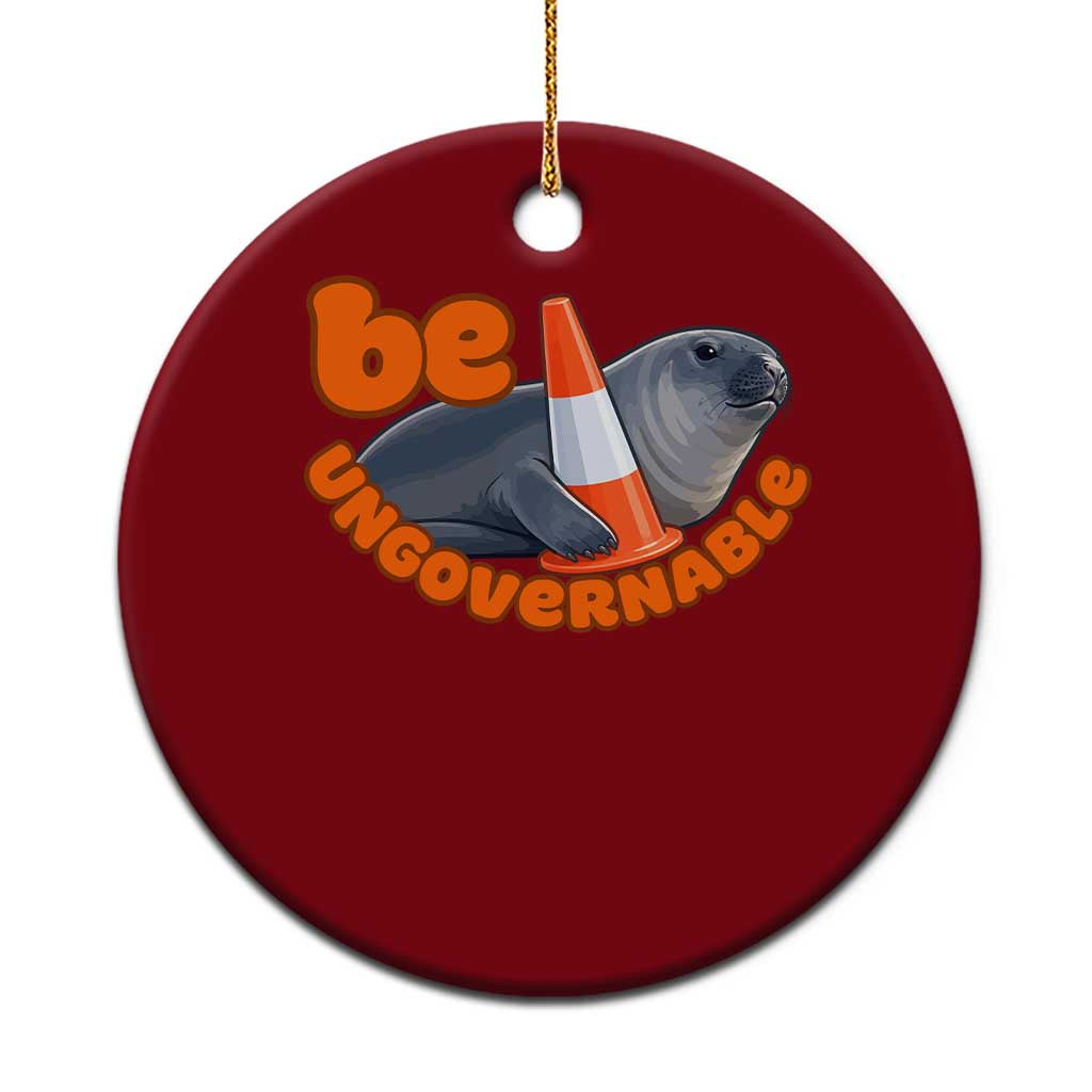 Neil The Seal Be Ungovernable Ceramic Ornament Funny Tasmania Elephant Seal Road TS11 1pc Red Print Your Wear