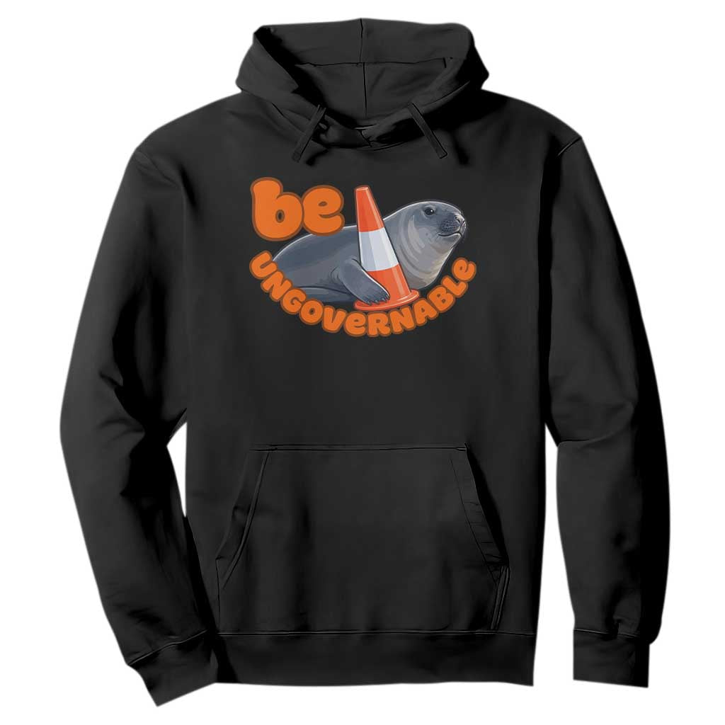 Neil The Seal Be Ungovernable Hoodie Funny Tasmania Elephant Seal Road TS11 Black Print Your Wear