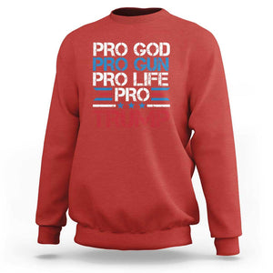 Trump Supporters Sweatshirt Pro God Pro Gun Pro Life Pro Trump Election Star TS11 Red Print Your Wear