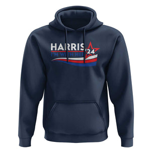 Kamala Supporter Hoodie Harris'24 I'm With Her American Flag Star TS11 Navy Print Your Wear