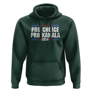 Pro Choice Pro Kamala 2024 Hoodie Vintage Feminist Women's Rights Stars TS11 Dark Forest Green Print Your Wear