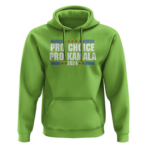 Pro Choice Pro Kamala 2024 Hoodie Vintage Feminist Women's Rights Stars TS11 Lime Print Your Wear