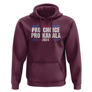 Pro Choice Pro Kamala 2024 Hoodie Vintage Feminist Women's Rights Stars TS11 Maroon Print Your Wear