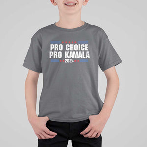 Pro Choice Pro Kamala 2024 T Shirt For Kid Vintage Feminist Women's Rights Stars TS11 Charcoal Print Your Wear