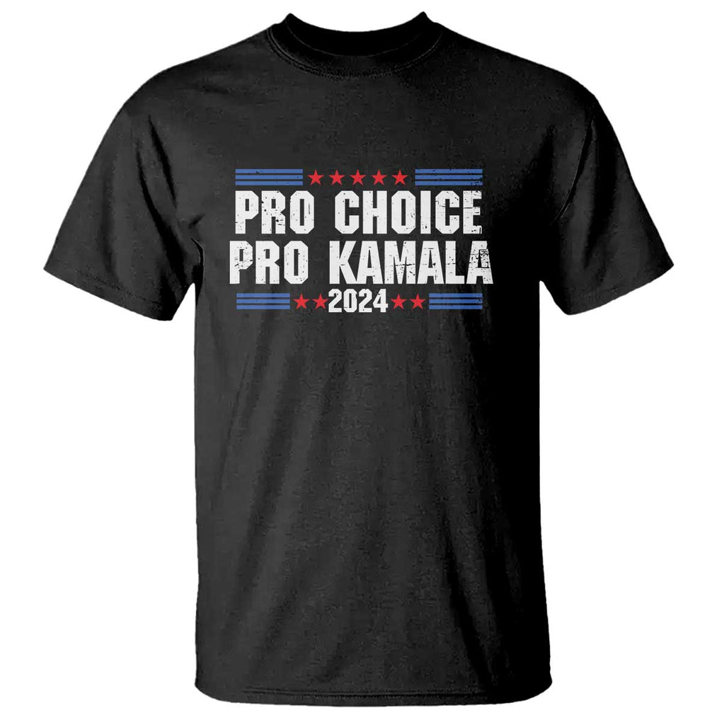 Pro Choice Pro Kamala 2024 T Shirt Vintage Feminist Women's Rights Stars TS11 Black Print Your Wear