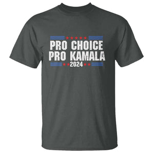 Pro Choice Pro Kamala 2024 T Shirt Vintage Feminist Women's Rights Stars TS11 Dark Heather Print Your Wear