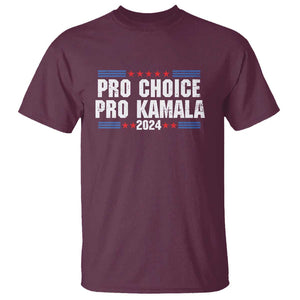 Pro Choice Pro Kamala 2024 T Shirt Vintage Feminist Women's Rights Stars TS11 Maroon Print Your Wear