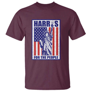 Kamala 2024 T Shirt Harris For The People Liberty American Flag TS11 Maroon Print Your Wear