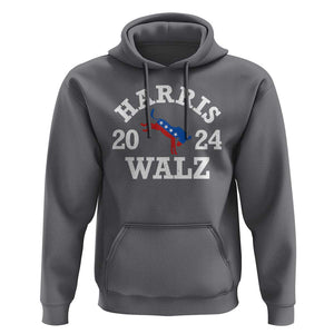 Harris Walz 2024 Hoodie Vintage Patriotic Donkey USA Flag TS11 Charcoal Print Your Wear