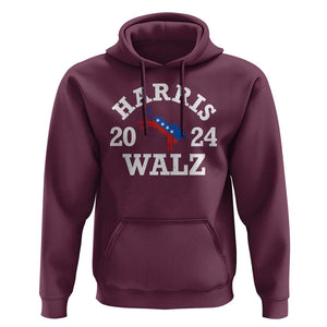 Harris Walz 2024 Hoodie Vintage Patriotic Donkey USA Flag TS11 Maroon Print Your Wear