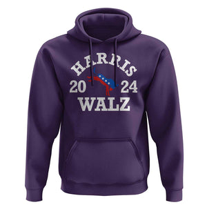 Harris Walz 2024 Hoodie Vintage Patriotic Donkey USA Flag TS11 Purple Print Your Wear