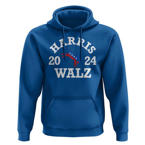 Harris Walz 2024 Hoodie Vintage Patriotic Donkey USA Flag TS11 Royal Blue Print Your Wear