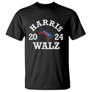 Harris Walz 2024 T Shirt Vintage Patriotic Donkey USA Flag TS11 Black Print Your Wear