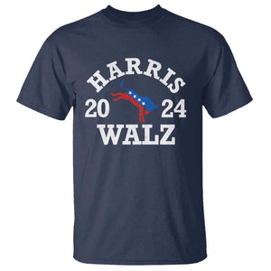 Harris Walz 2024 T Shirt Vintage Patriotic Donkey USA Flag TS11 Navy Print Your Wear