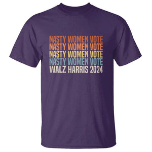 Nasty Women Vote Harris Walz 2024 T Shirt Retro President Election Feminist Voting TS11 Purple Print Your Wear