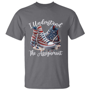 Harris Supporter 2024 T Shirt I Understand The Assignment USA Chucks Pearls TS11 Charcoal Print Your Wear