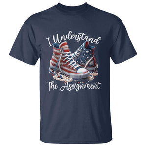 Harris Supporter 2024 T Shirt I Understand The Assignment USA Chucks Pearls TS11 Navy Print Your Wear