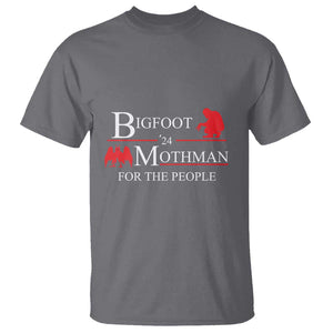 Funny Bigfoot Mothman'24 For The People T Shirt American Flag President Election TS11 Charcoal Print Your Wear