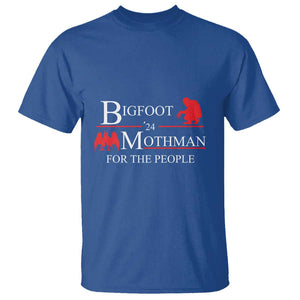 Funny Bigfoot Mothman'24 For The People T Shirt American Flag President Election TS11 Royal Blue Print Your Wear