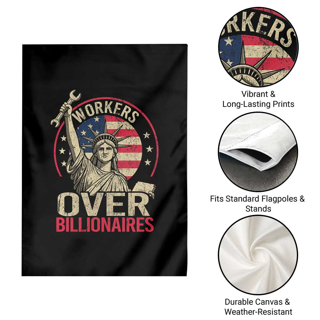 Workers Over Billionaires Garden Flag Social Justice Statue Of Liberty TS11 Print Your Wear