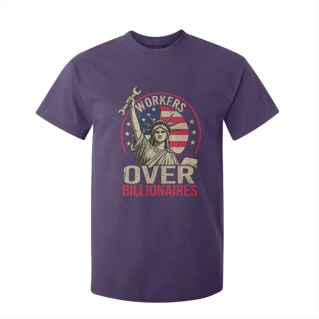 Workers Over Billionaires T Shirt For Kid Social Justice Statue Of Liberty TS11 Purple Print Your Wear