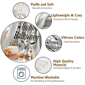 Happy Halloween Dog Ghost Spooky Season Throw Blanket TS11 Print Your Wear