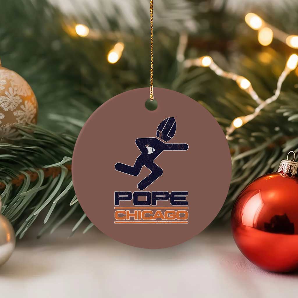 Chicago Pope Leo XIV American Football Ceramic Ornament TS11 1pc Mocha Print Your Wear