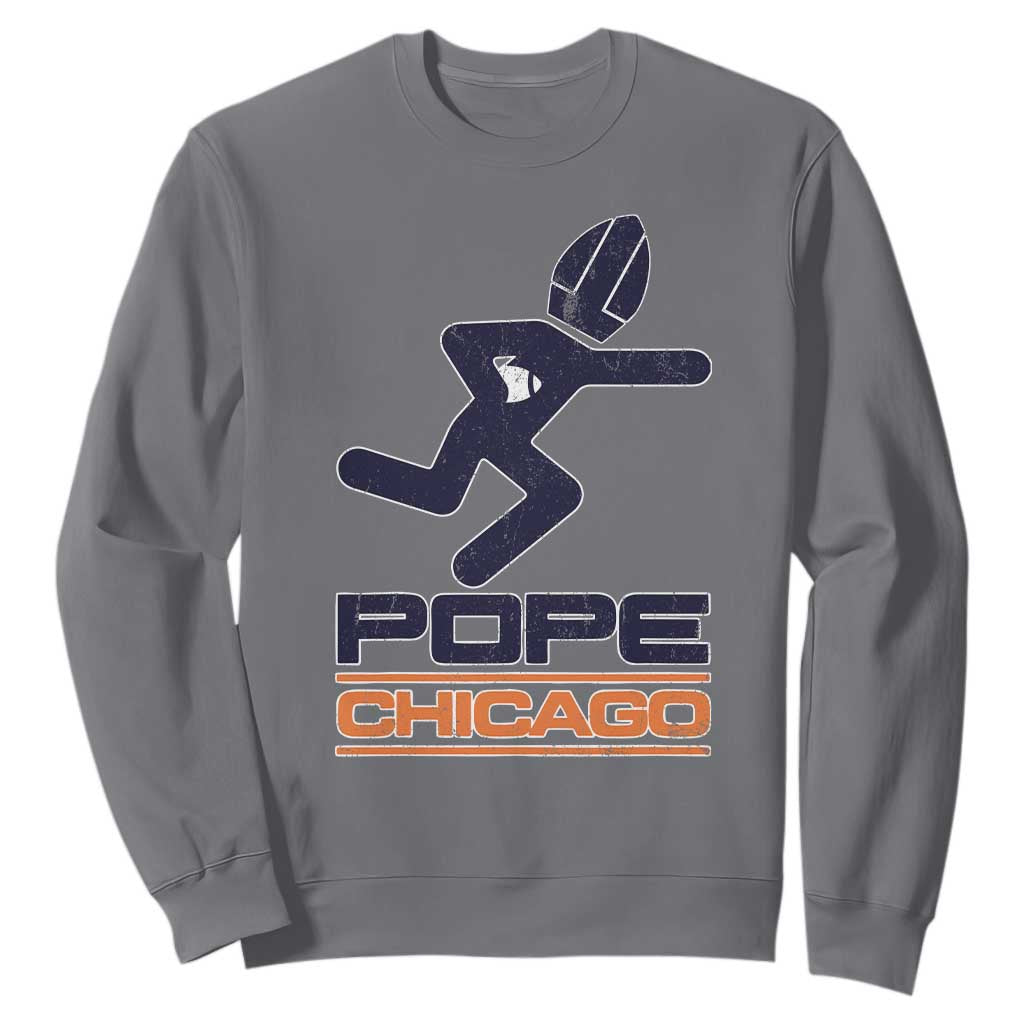 Chicago Pope Leo XIV American Football Sweatshirt TS11 Charcoal Print Your Wear