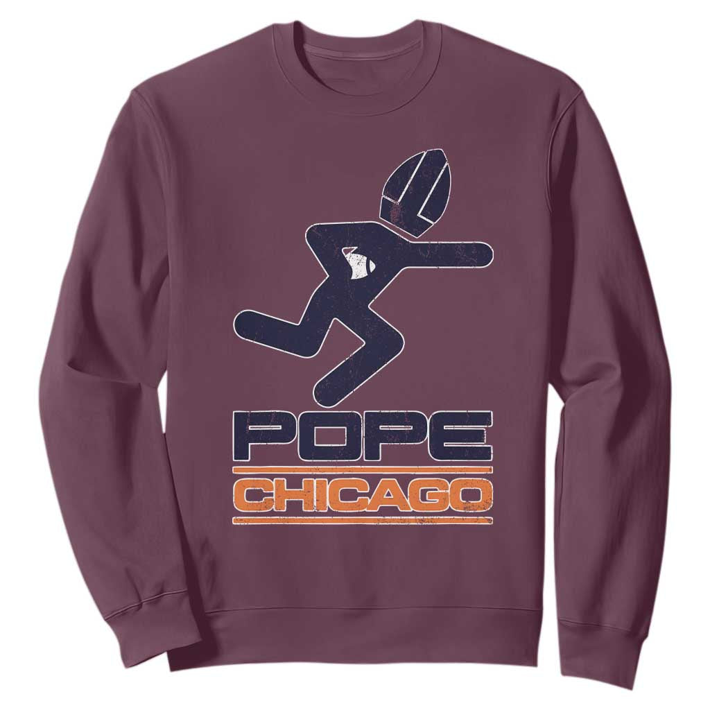 Chicago Pope Leo XIV American Football Sweatshirt TS11 Maroon Print Your Wear