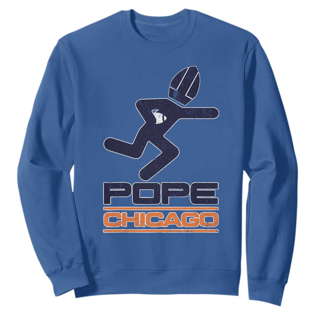 Chicago Pope Leo XIV American Football Sweatshirt TS11 Royal Blue Print Your Wear