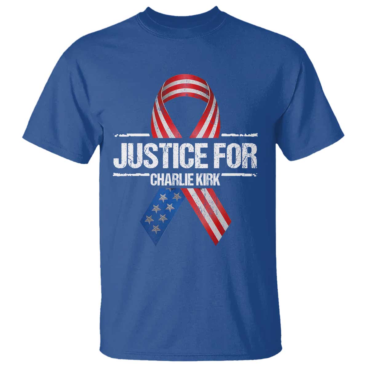 Justice For Charlie Kirk T Shirt Patriotic Tribute Human Rights Activist TS11 Royal Blue Print Your Wear