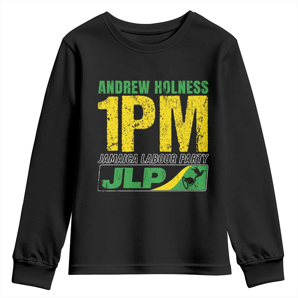 1PM Jamaica Andrew Holness Youth Sweatshirt Jamaica Labour Party JPL Supporter TS11 Black Print Your Wear