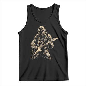 Vintage Bigfoot Playing Guitar Tank Top Rock Music Band Sasquatch Lover