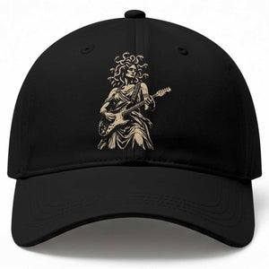 Vintage Medusa Playing Guitar Halloween Greek Mythology Baseball Cap