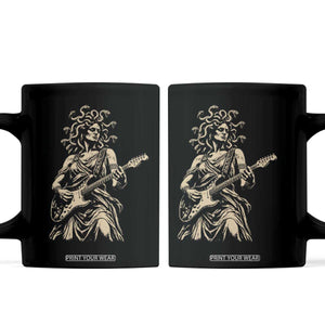 Vintage Medusa Playing Guitar Halloween Greek Mythology Coffee Mug