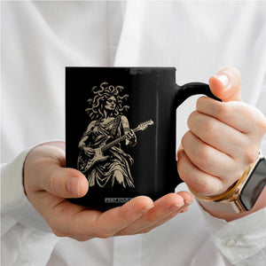 Vintage Medusa Playing Guitar Halloween Greek Mythology Coffee Mug
