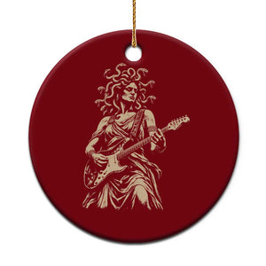 Vintage Medusa Playing Guitar Halloween Greek Mythology Ceramic Ornament