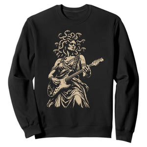 Vintage Medusa Playing Guitar Halloween Greek Mythology Sweatshirt