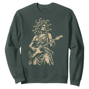 Vintage Medusa Playing Guitar Halloween Greek Mythology Sweatshirt