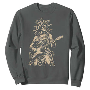 Vintage Medusa Playing Guitar Halloween Greek Mythology Sweatshirt
