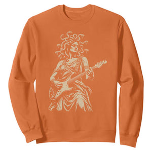 Vintage Medusa Playing Guitar Halloween Greek Mythology Sweatshirt
