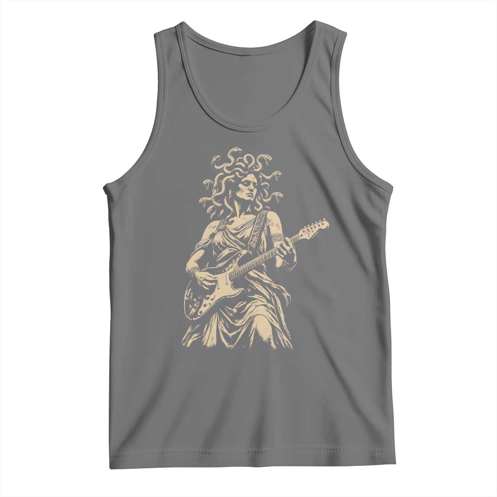 Vintage Medusa Playing Guitar Halloween Greek Mythology Tank Top