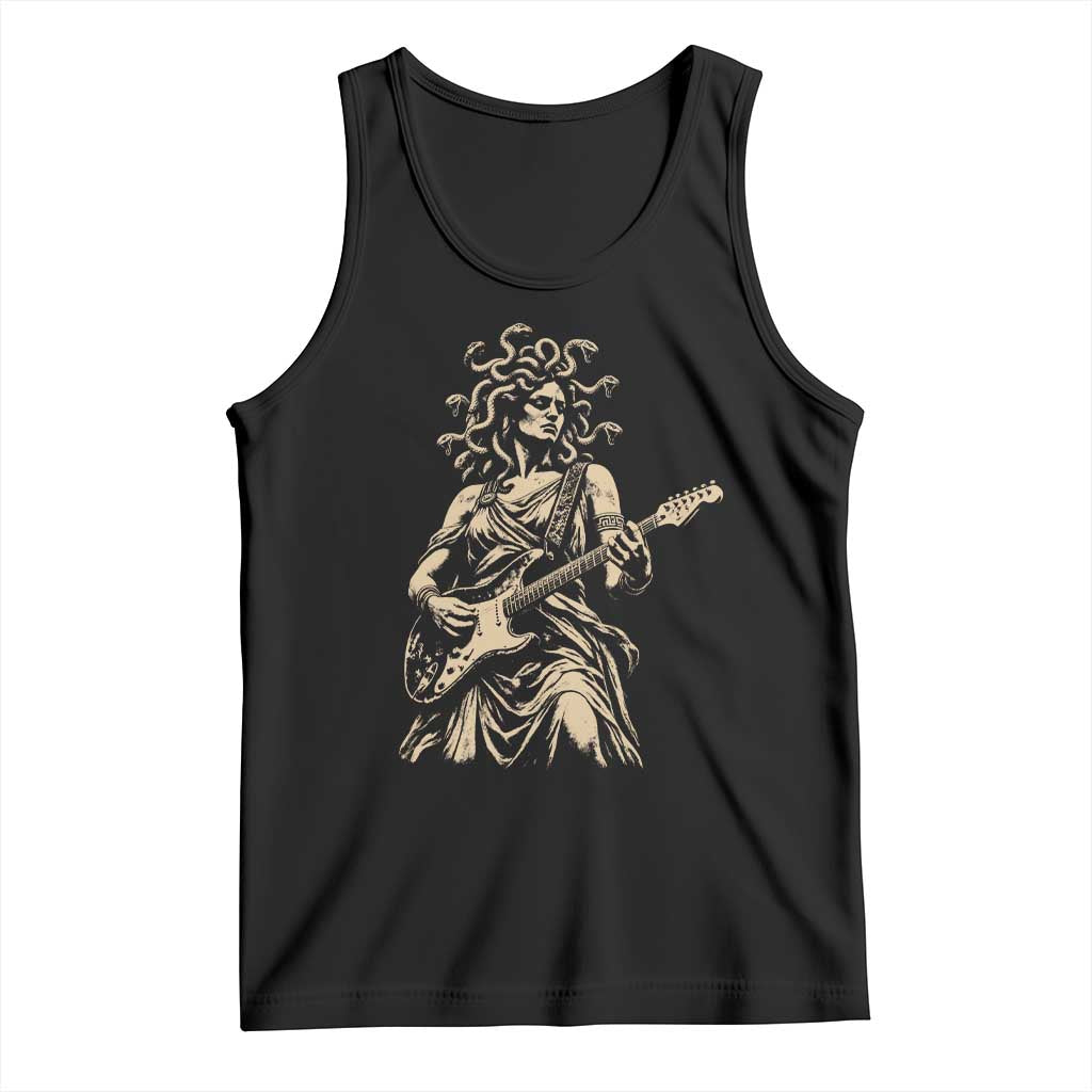 Vintage Medusa Playing Guitar Halloween Greek Mythology Tank Top