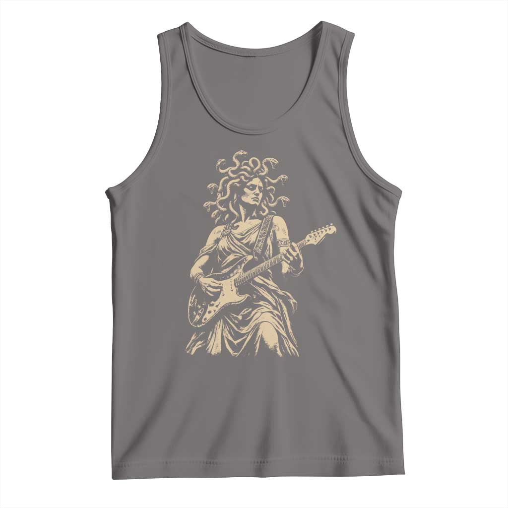 Vintage Medusa Playing Guitar Halloween Greek Mythology Tank Top