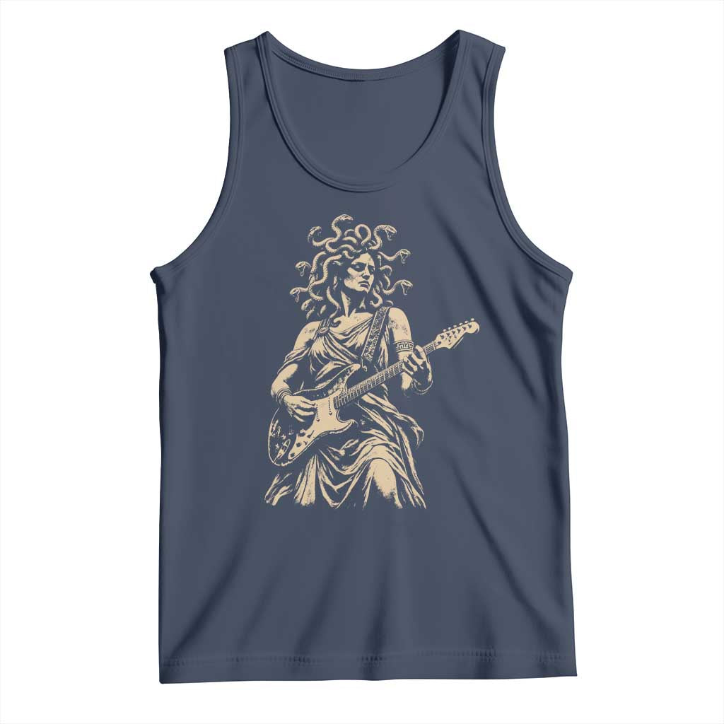 Vintage Medusa Playing Guitar Halloween Greek Mythology Tank Top